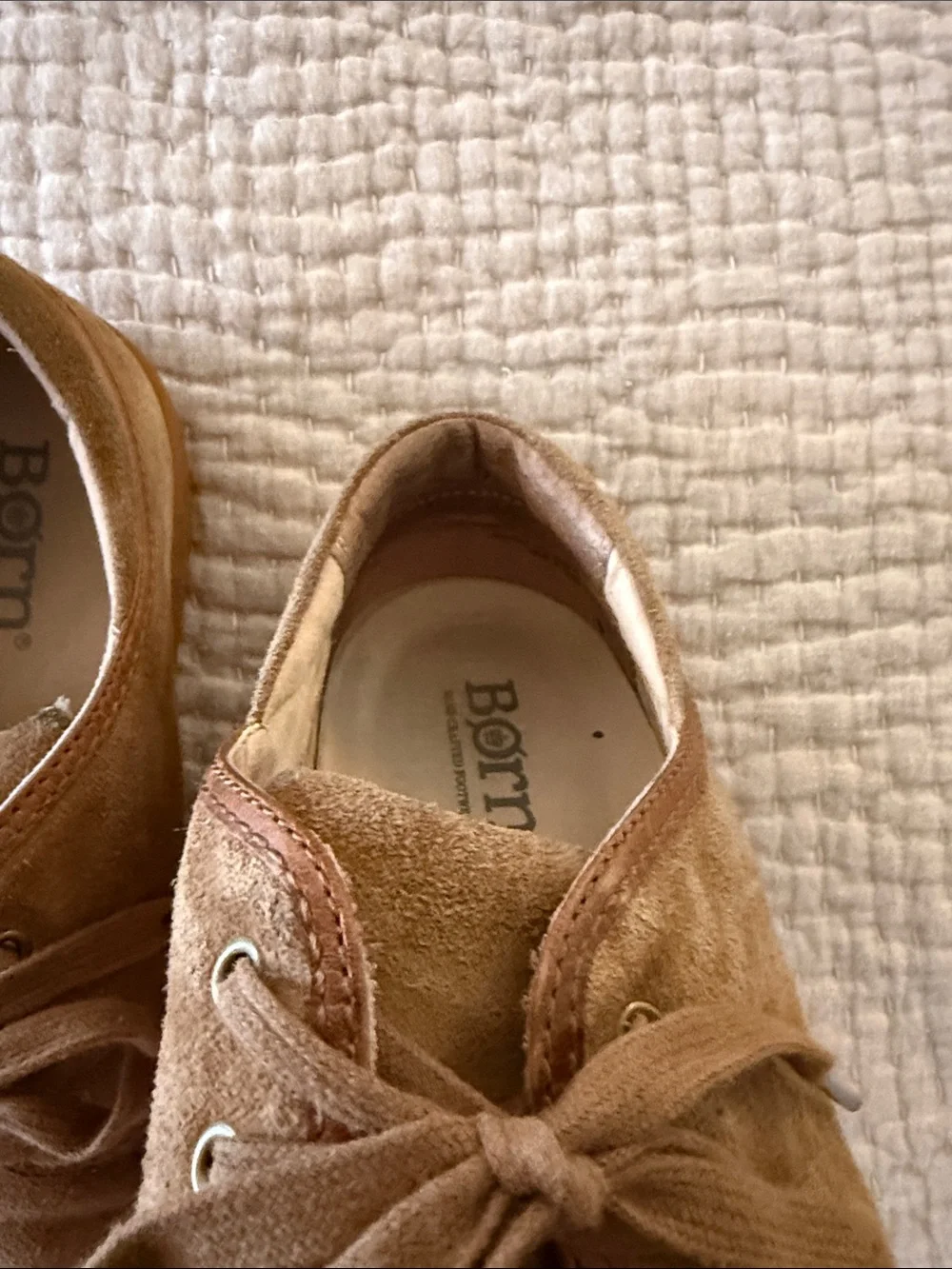 Born Men's Suede Shoes in Tan Brown